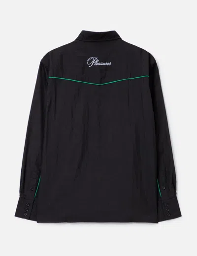 Pleasures Nylon Wester Snap-up Shirt In Black