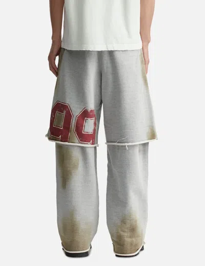 Piet Layered Wide Leg French Terry Trousers In Gray