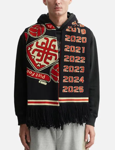 Piet F.c. Scarf Hoodie In Black