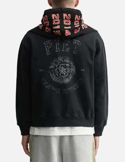 Piet F.c. Scarf Hoodie In Black