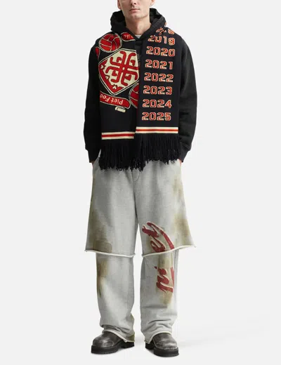 Piet F.c. Scarf Hoodie In Black