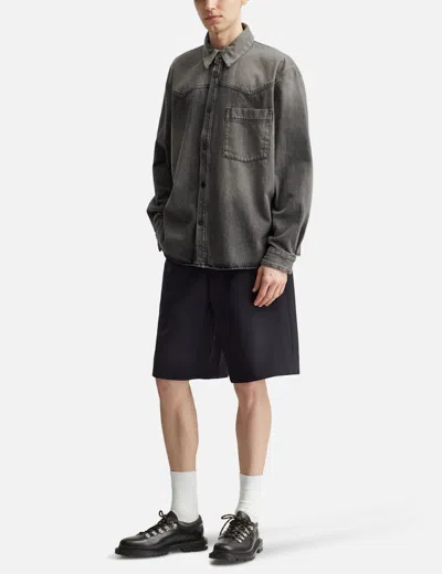 Won Hundred Zayne Denim Shirt In Gray