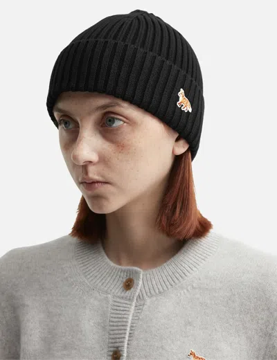 Maison Kitsuné Baby Fox Beanie In Black