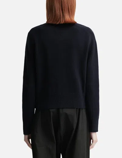 Maison Kitsuné Baby Fox Lambswool Fitted Cardigan In Black