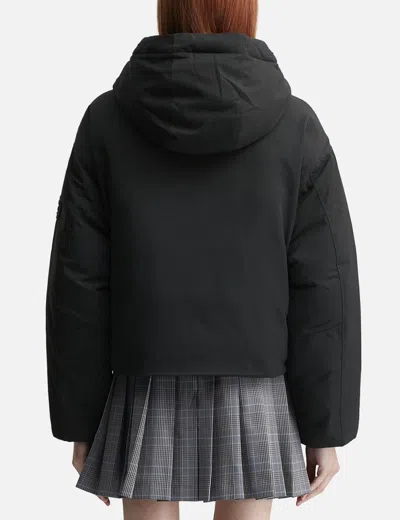 Maison Kitsuné Hooded Puffer In Black