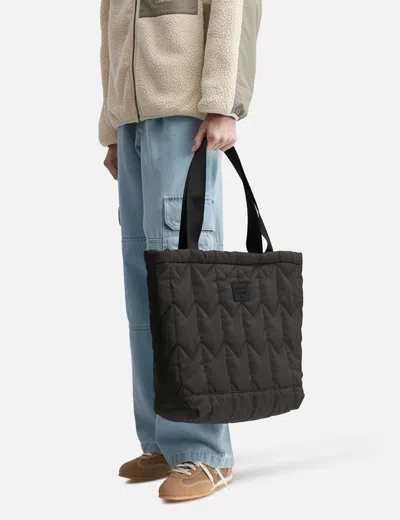 Maison Kitsuné Chevron Quilted Large Tote In Black