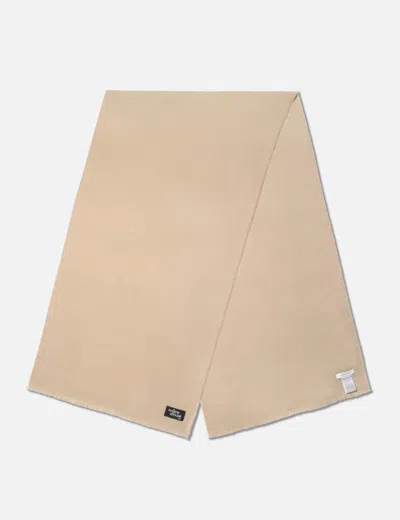 Maison Kitsuné Wool Fringe Scarf In Neutral