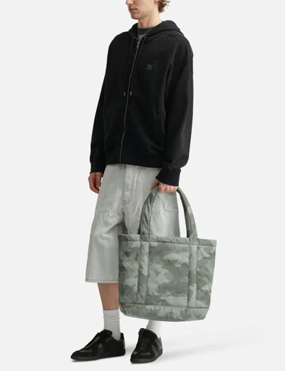 Maison Kitsuné Camo Fox Large Tote In Green