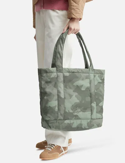Maison Kitsuné Camo Fox Large Tote In Green