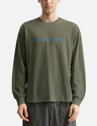 Thisisneverthat T-logo Long Sleeve T-shirt In Green