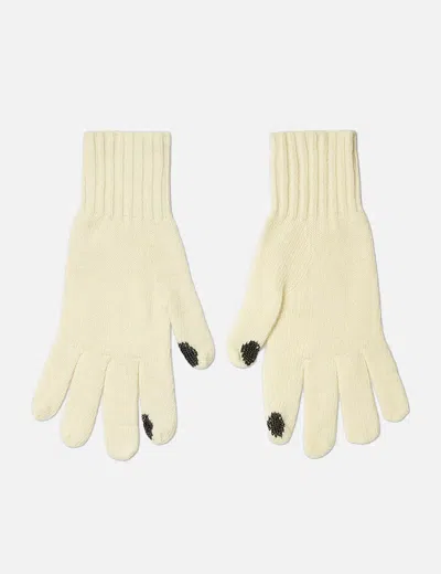 Moncler Virgin Wool Gloves In Neutral