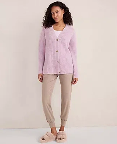 Ann Taylor Haven Well Within Marled Cashmere Cardigan In Pink
