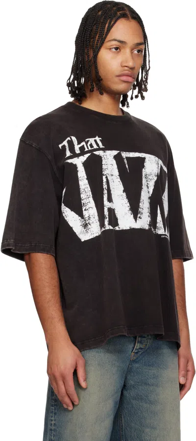 Solid Homme Black Jazz Typography T-shirt In Black