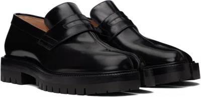 Maison Margiela 30mm Tabi County Leather Loafers In Black