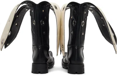 Charles Jeffrey Loverboy Black Banana Eyelet Moggies Boots In Black