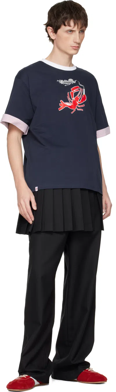 Charles Jeffrey Loverboy Black Mini Wide Leg Skouser Trousers In Black