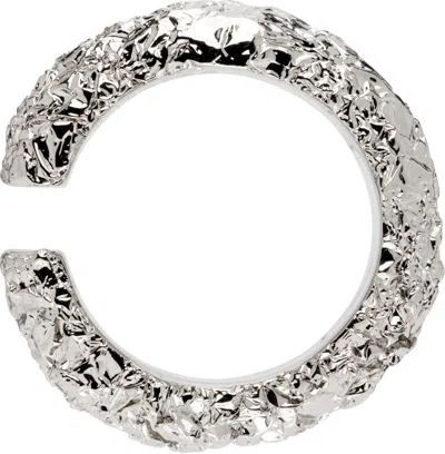 Mm6 Maison Margiela 'silver Foil' Ear Cuff In Silver