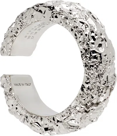 Mm6 Maison Margiela 'silver Foil' Ear Cuff In Silver