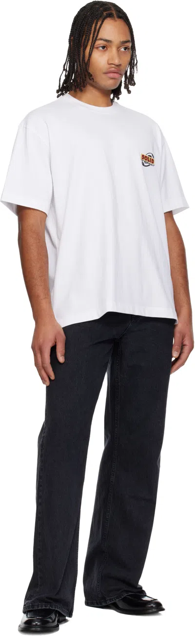 Solid Homme White Whole Cake Back Logo T-shirt In White