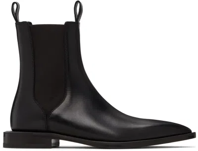 Lanvin Black Pointed Toe Chelsea Boots In Black