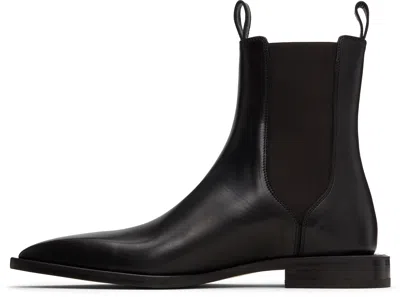 Lanvin Black Pointed Toe Chelsea Boots In Black
