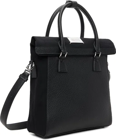 Maison Margiela 5ac Daily Vertical Small Unisex Amande In Black