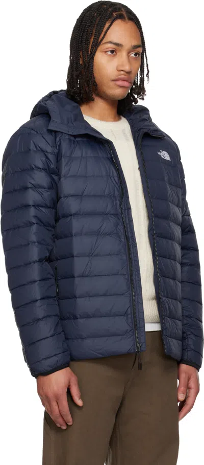 The North Face Minoqua Puffer Jacket Mens Blue Insulated Down Full Zip Kfc257 In Blue