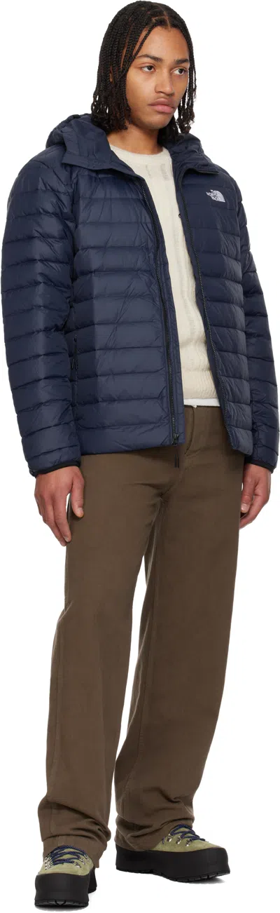 The North Face Minoqua Puffer Jacket Mens Blue Insulated Down Full Zip Kfc257 In Blue