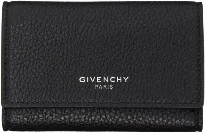 Givenchy Logo Leather Keyring In Black