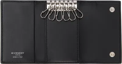 Givenchy Logo Leather Keyring In Black