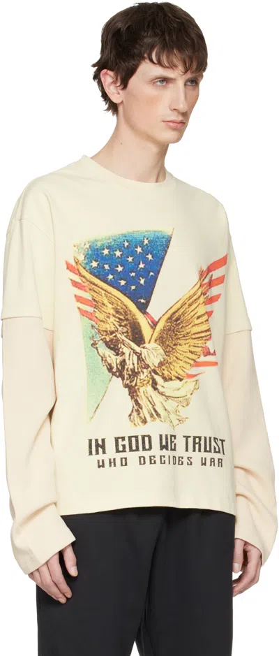 Who Decides War Eagle-graphic Long-sleeve Sweatshirt In Neutral