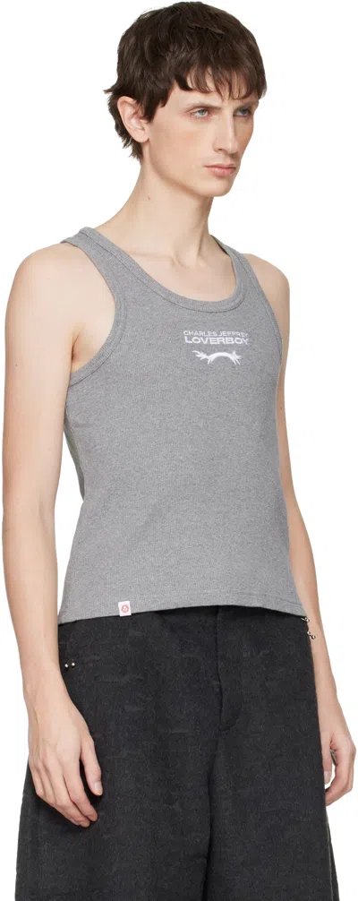 Charles Jeffrey Loverboy Gray Logo Tank Top In Gray