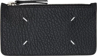 Maison Margiela Black Four Stitches Card Holder In Black