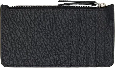 Maison Margiela Black Four Stitches Card Holder In Black