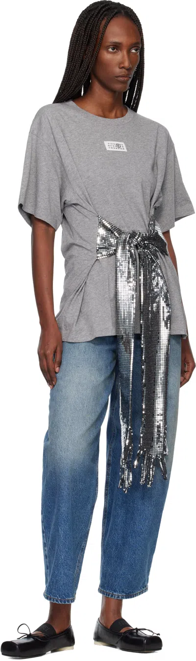 Mm6 Maison Margiela Ballet Flats Square Toe Bow Detail In Multi