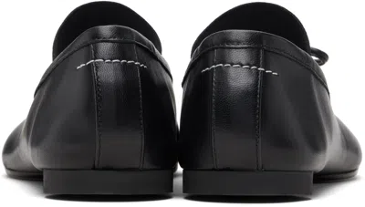 Mm6 Maison Margiela Black Anatomic Numeric Ballerina Flats In Black