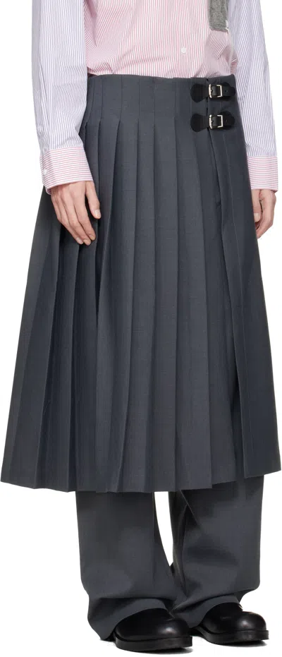 Charles Jeffrey Loverboy Gray Long Wide Leg Skouser Trousers In Gray