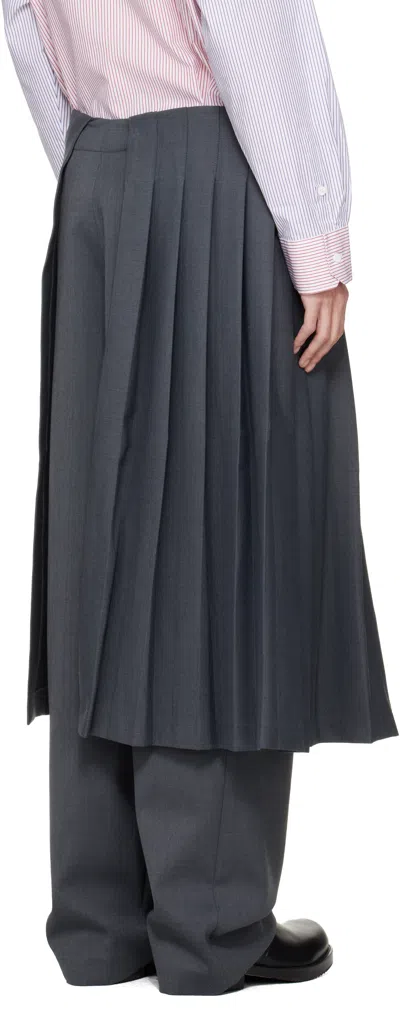 Charles Jeffrey Loverboy Gray Long Wide Leg Skouser Trousers In Gray