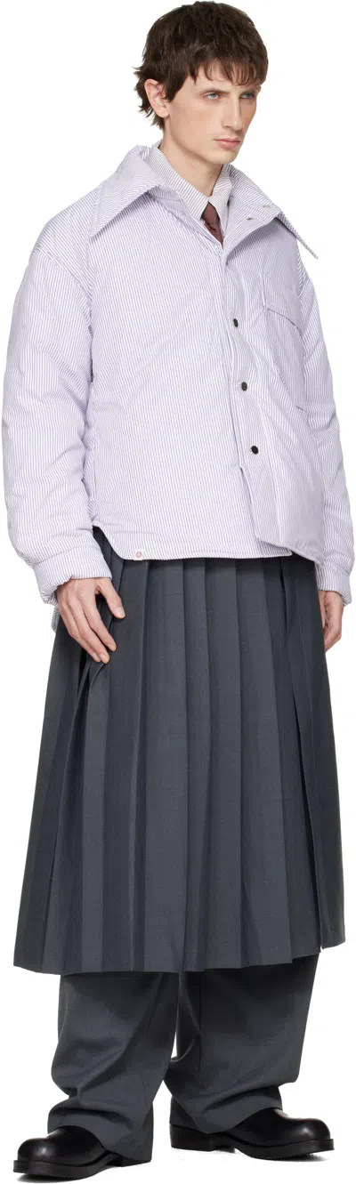 Charles Jeffrey Loverboy Gray Long Wide Leg Skouser Trousers In Gray