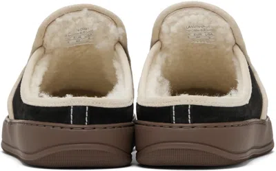 Lanvin Suede Leather Slip-on Sneakers In Black