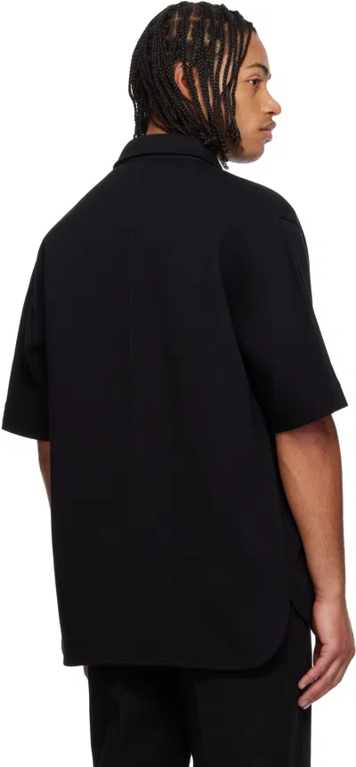Givenchy Black ' Paris' Patch Shirt In Black