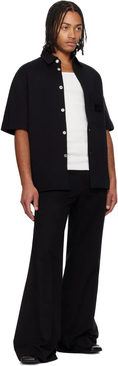 Givenchy Black ' Paris' Patch Shirt In Black