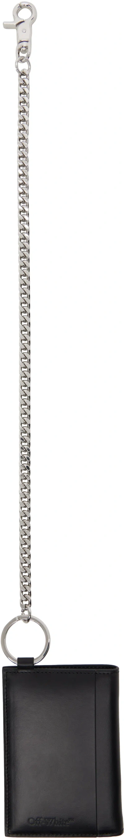 Off-white Black Heritage Chain Wallet In Brown