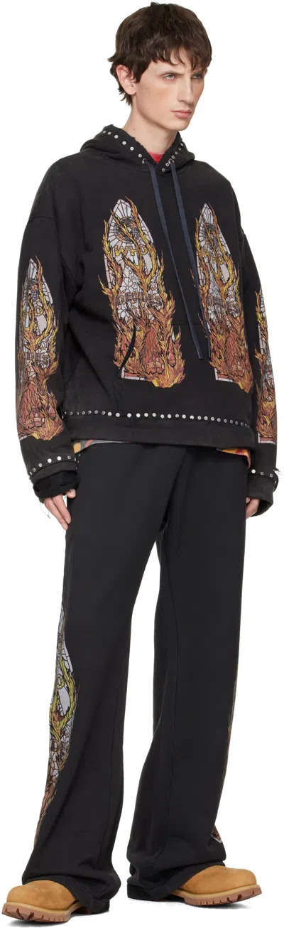 Who Decides War Stud-detail Graphic-print Hoodie In Black
