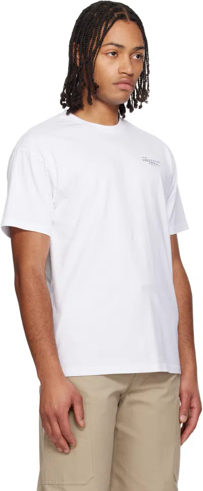 Givenchy Men White Crew Neck T-shirt With Logo On Front And Back In Cotton Man In White