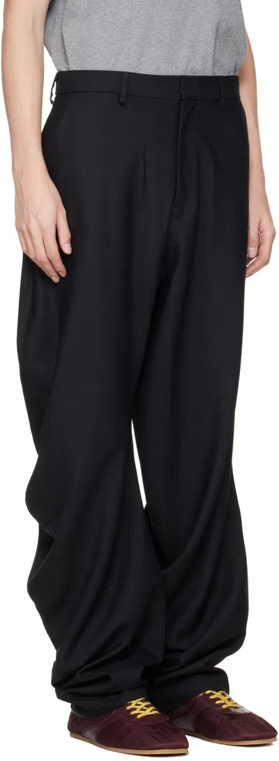 Charles Jeffrey Loverboy Black Topsy Turvy Trousers In Black
