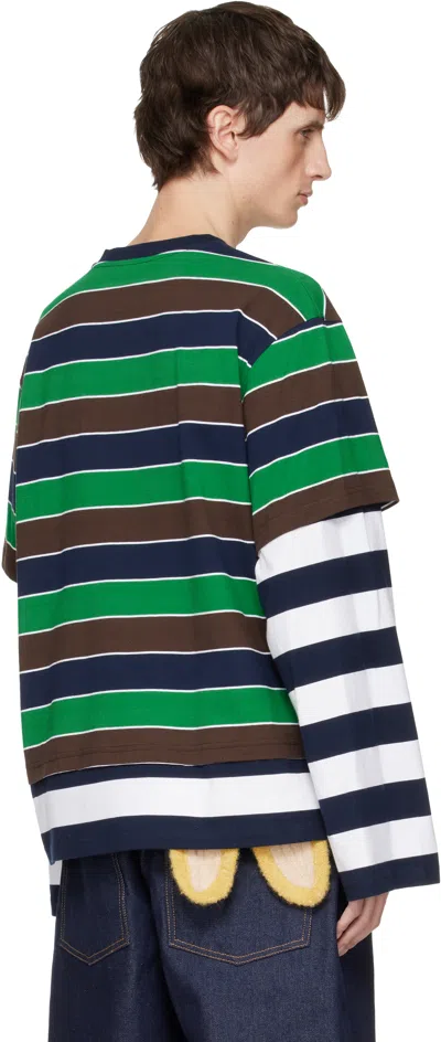 Charles Jeffrey Loverboy Multicolor Patch Long Sleeve 2-in-1 T-shirt In Multi