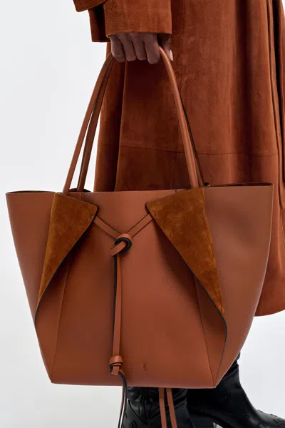 Gabriela Hearst Marija Tote Bag In Cognac Soft Leather In Brown