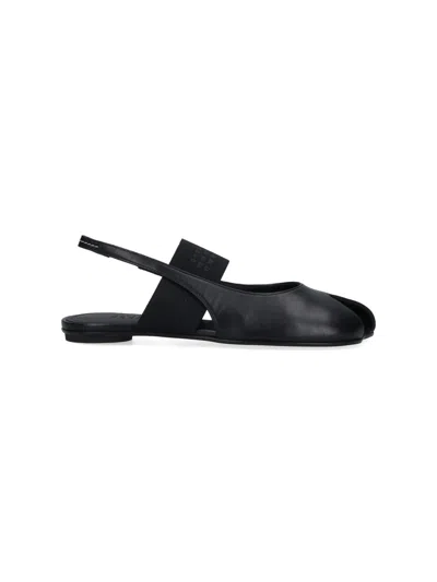 Mm6 Maison Margiela Black Anatomic Numeric Slingback Sandals In Black