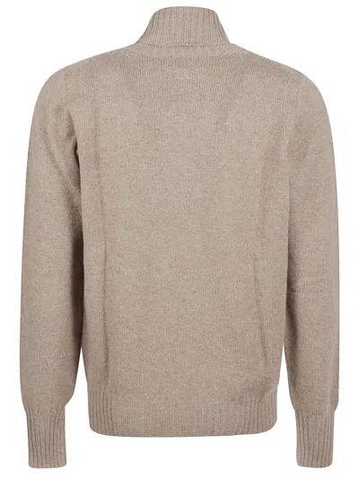 Drumohr Turtleneck Thin Wool Long Sleeves Sweather In Brown